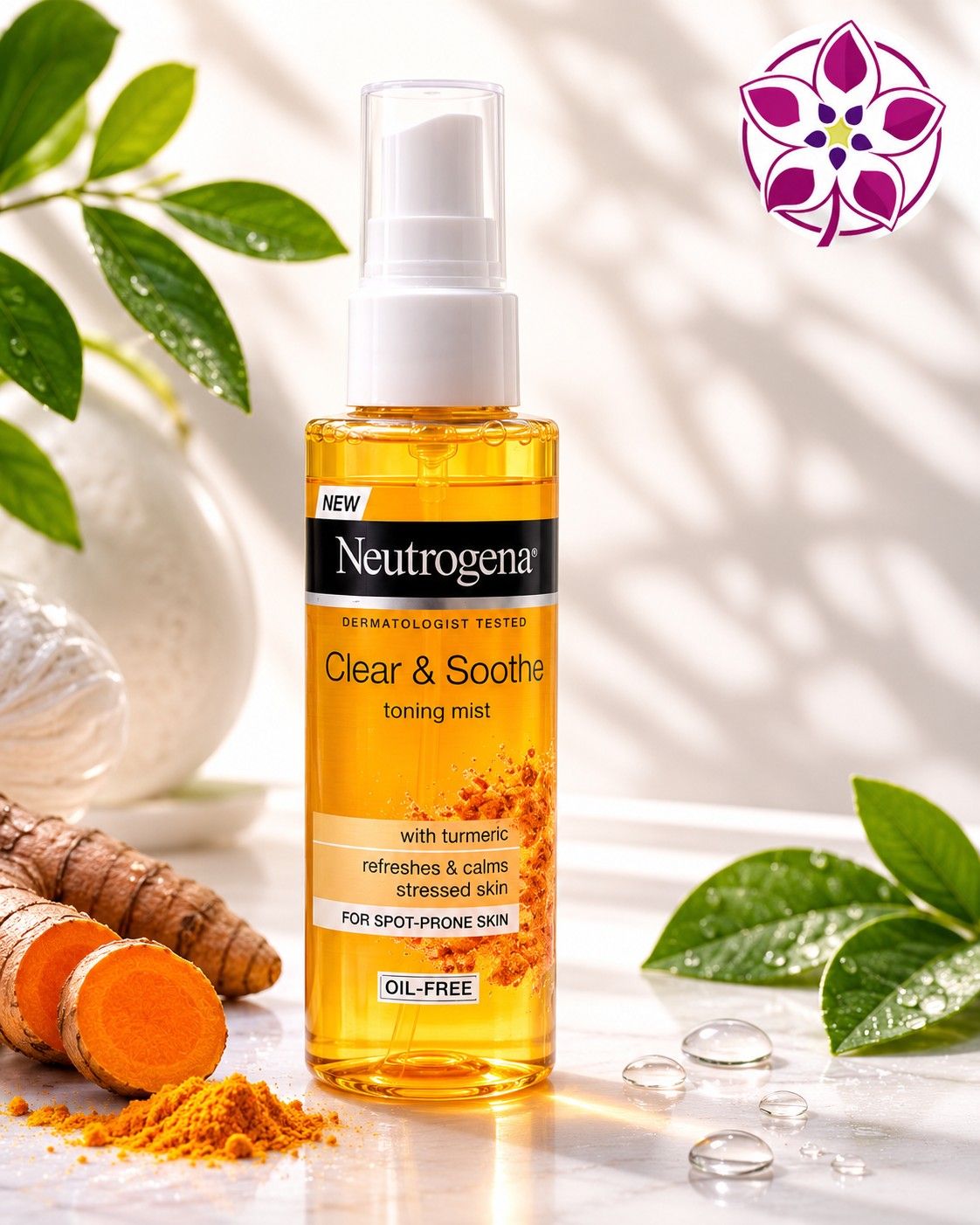 تونر نوتروژینا Clear and Soothe حاوی زردچوبه