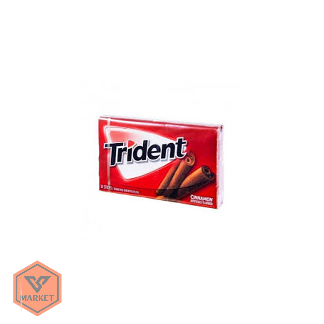 آدامس تریدنت (Trident) با طعم دارچین – بدون شکر ( 14 عددی)