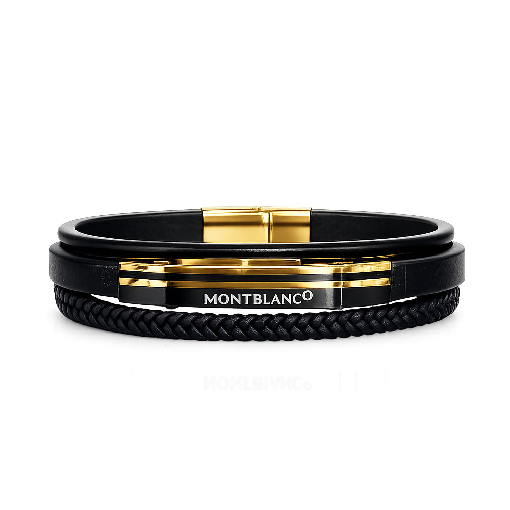 دستبند چرم مردانه مونت بلانک LB-1016