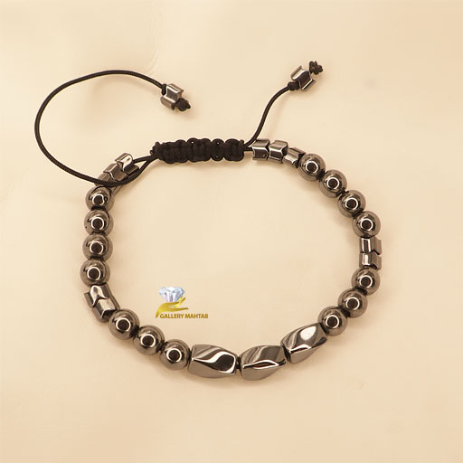 گالری مهتاب دستبند سنگ حدید طبیعی مدل Hematite