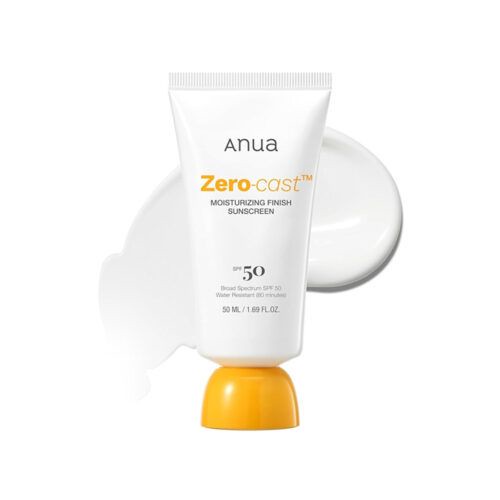 ضدآفتاب مرطوب کننده آنوا مدل زیرو کست با SPF 50 - حجم 50 میلی لیتر (Anua Zero-cast Moisturizing Finish Sunscreen)