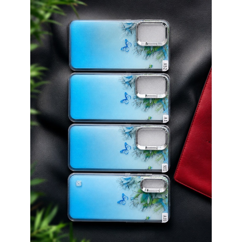 قاب کاور گارد طرح دار گل و پروانه آبی butterfly blue سامسونگ A52 آ52 آ 52 A 52 a52