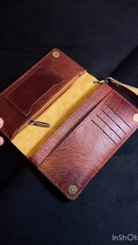 کیف جا موبایلی 2 لت چرم گاوی طبیعی