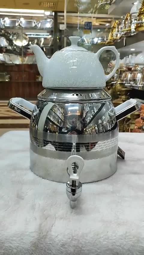 کتری قوری استیل کف چدن 9050(اس لوکس)