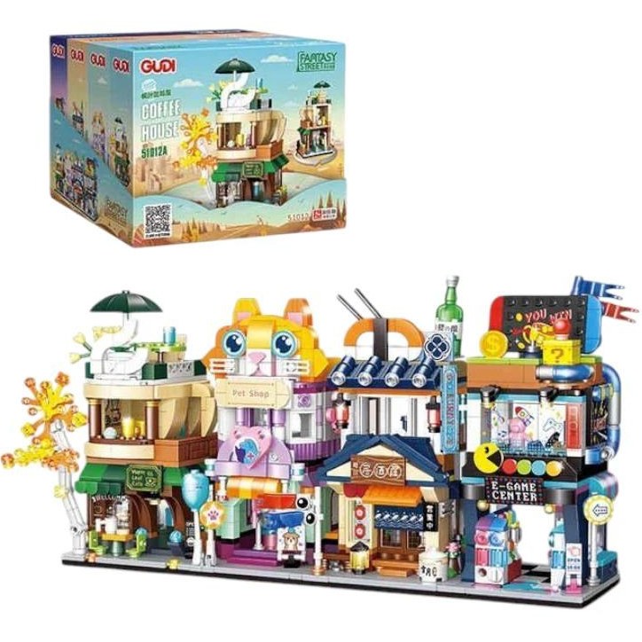 لگو کافی هاوس GUDI مدل 51012A ست ساختنی Coffee House سری Fantasy Street