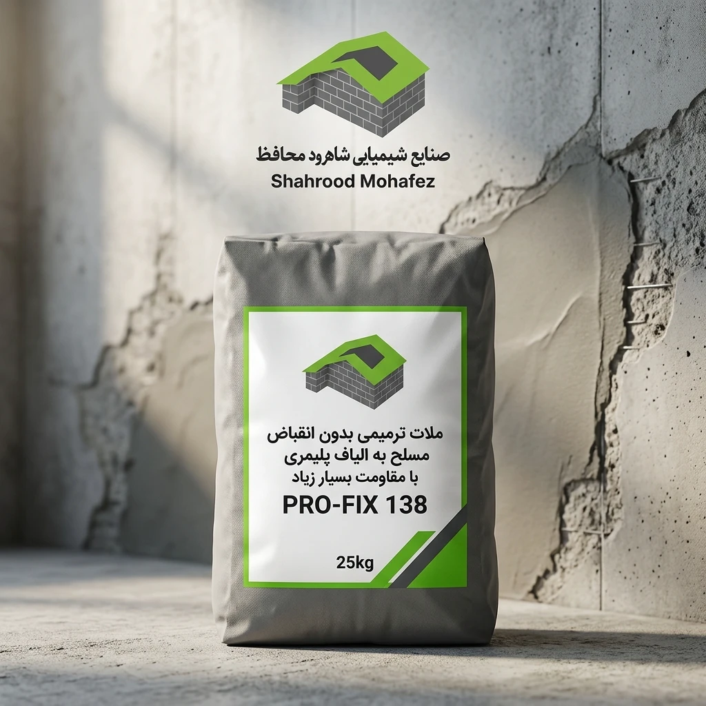 ملات تعمیری بدون انقباض مسلح به الیاف پلیمری با مقاومت بسیار زیاد Pro-fix 138