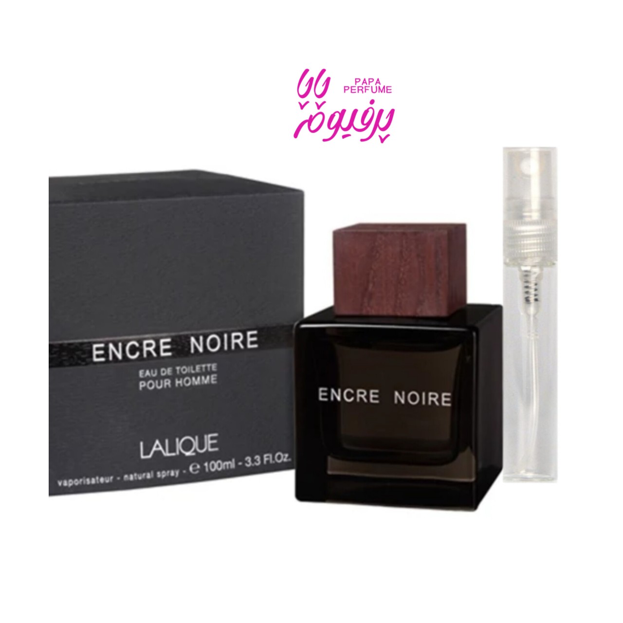لالیک مشکی انکرنویر Encre noire lalique / مردانه / چوبی،گرم،تلخ / گرمی پاپاپرفیوم
