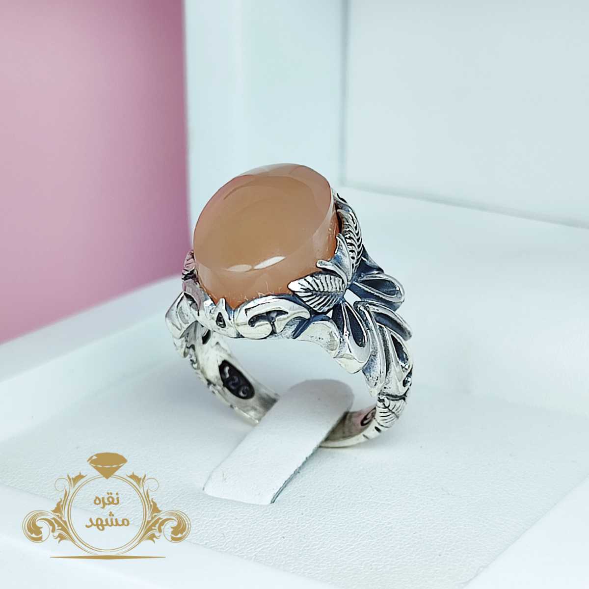 عقیق یمنی مردانه قهوه ای