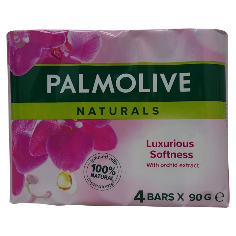 صابون پالمولیو Naturals، نرمی لوکس با عصاره ارکیده بسته 4 عددی 90 گرمی