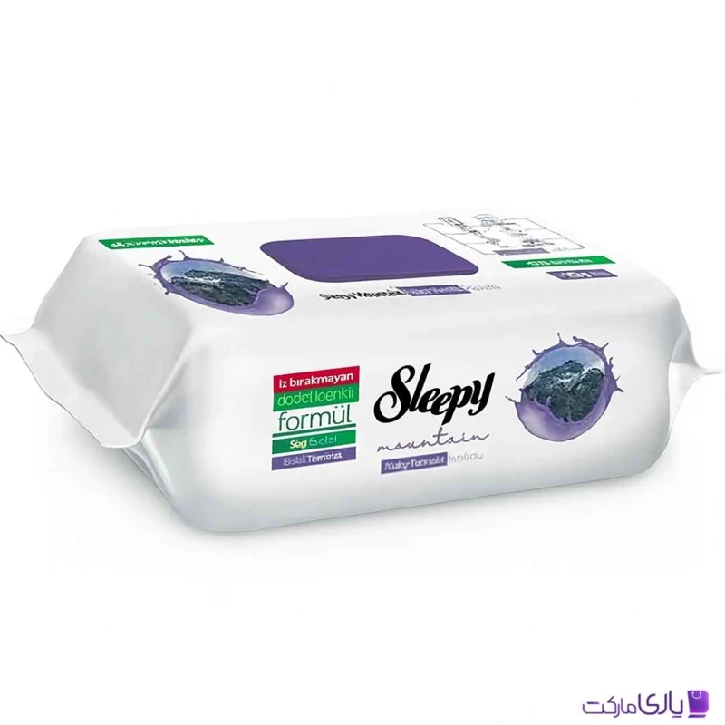 دستمال مرطوب سطوح اسلیپی Sleepy رایحه کوهستان بسته 100 عددی