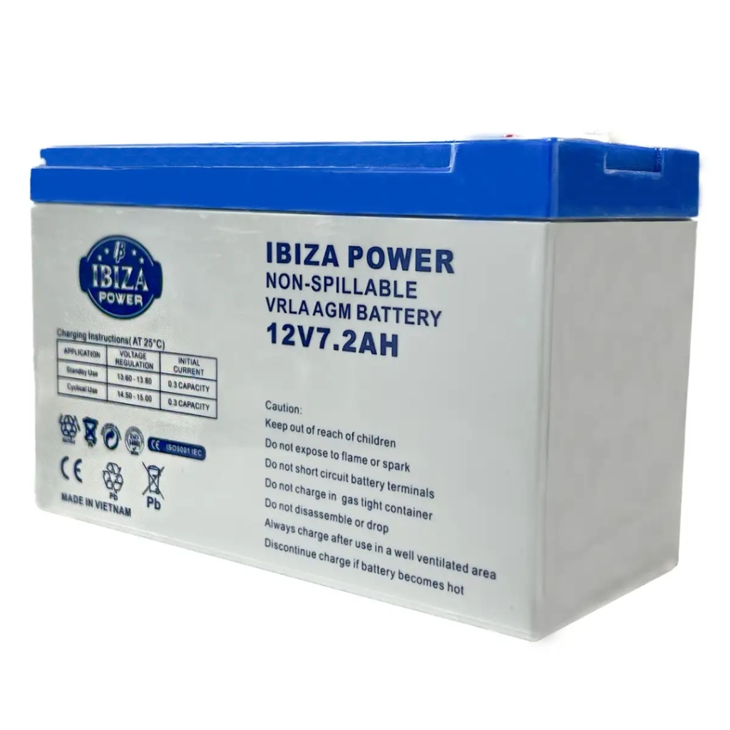 باتری 12 ولت 7 آمپر ساعت ایبیزا IBIZA اصل ویتنام 2026 مناسب برق اضطراری دوربین EPS ، دزدگیر ، اعلام حریق ، ماشین شارژی