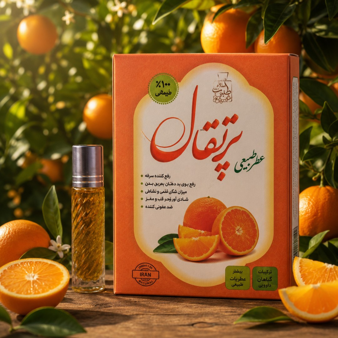 عطر طبیعی پرتقال محصول مرهم طبیب حاذق4گرمی