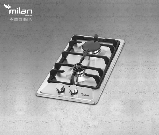 اجاق گاز رومیزی استیل توکار میلان برنز (milanbronze) مدل S7