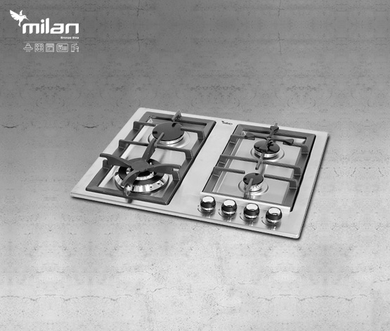 اجاق گاز رومیزی استیل توکار میلان برنز (milanbronze) مدل S28