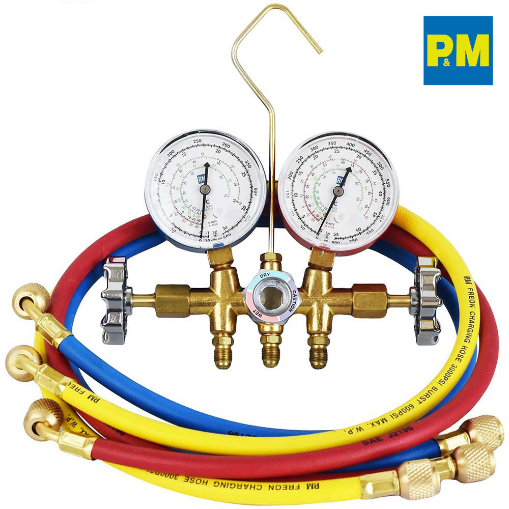 منیفولد گیج دوقلو پی ام مدل PM 536G برای گاز گیری کولر