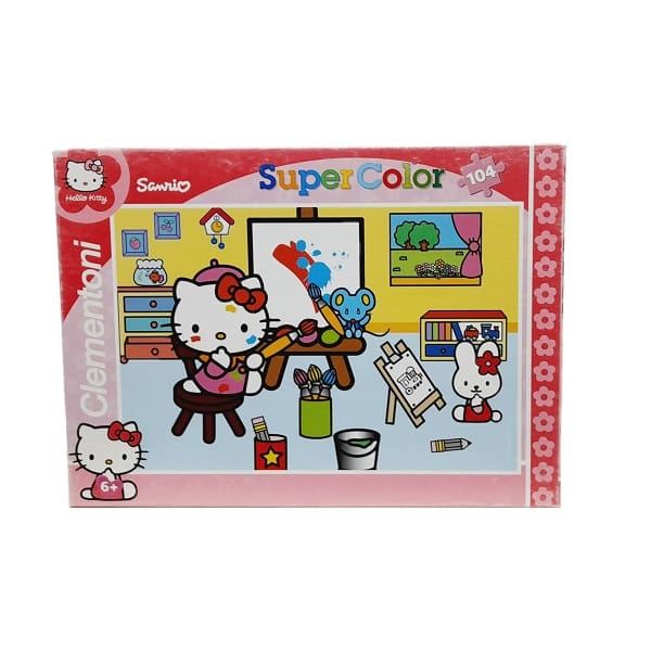 پازل کیتی طرح مدرسه 104 تکه Hello Kitty
