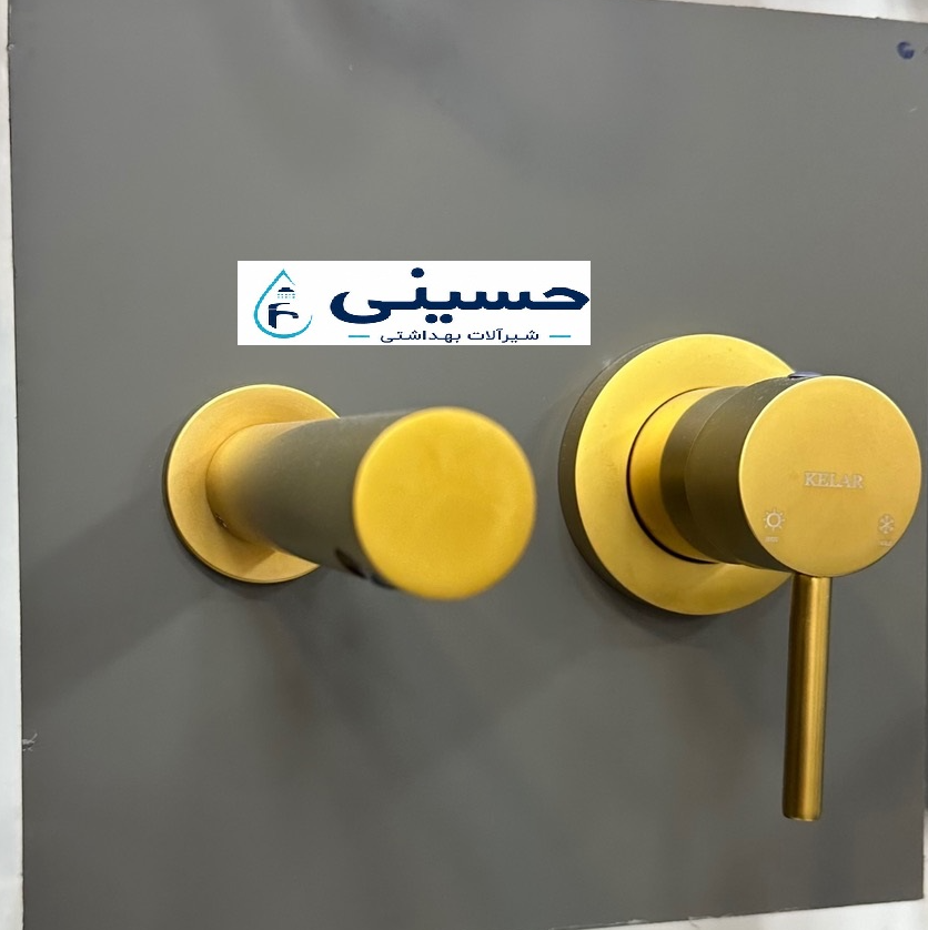 شیر روشویی کلار توکار طلایی مات