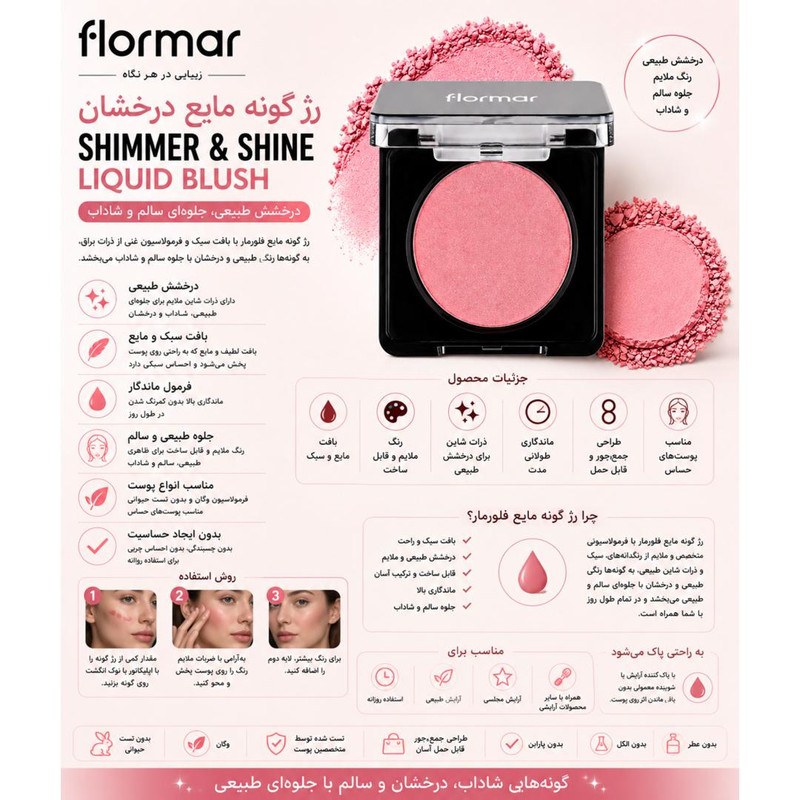 رژ گونه فلورمار مدل Blush On شماره 105