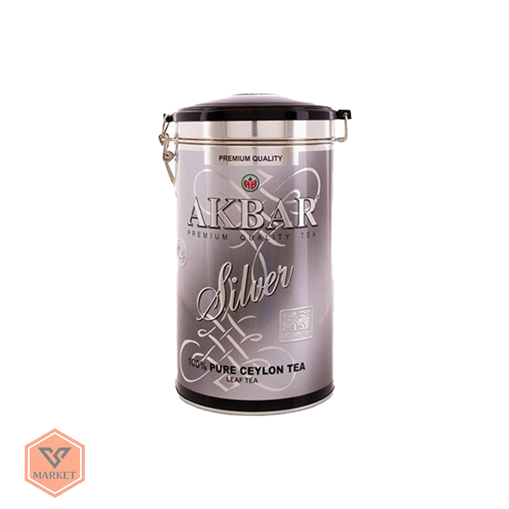 چای سیاه شکسته سیلان اکبر سیلور (Akbar Silver) – قوطی فلزی 450 گرمی ( 100 ٪ خالص)