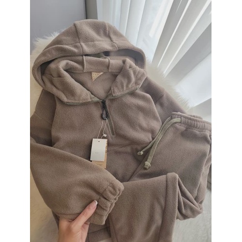 ست هودی و شلوار اسپرت حوله ای تک سایز