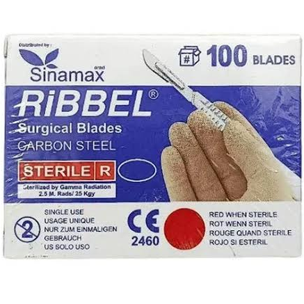 تیغ بیستوری ریبل شماره 11 ا بسته 100 عددی