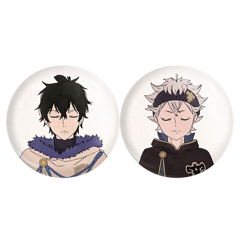 مگنت خندالو مدل انیمه شبدر سیاه بلک کلاور Black Clover کد A105 مجموعه 2 عددی DKP-12525125 ارسال فوری