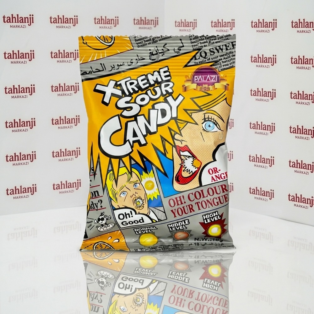 آبنبات ترش پالازی مدل Xtreme Sour Candy با طعم پرتقال وزن 109 گرم