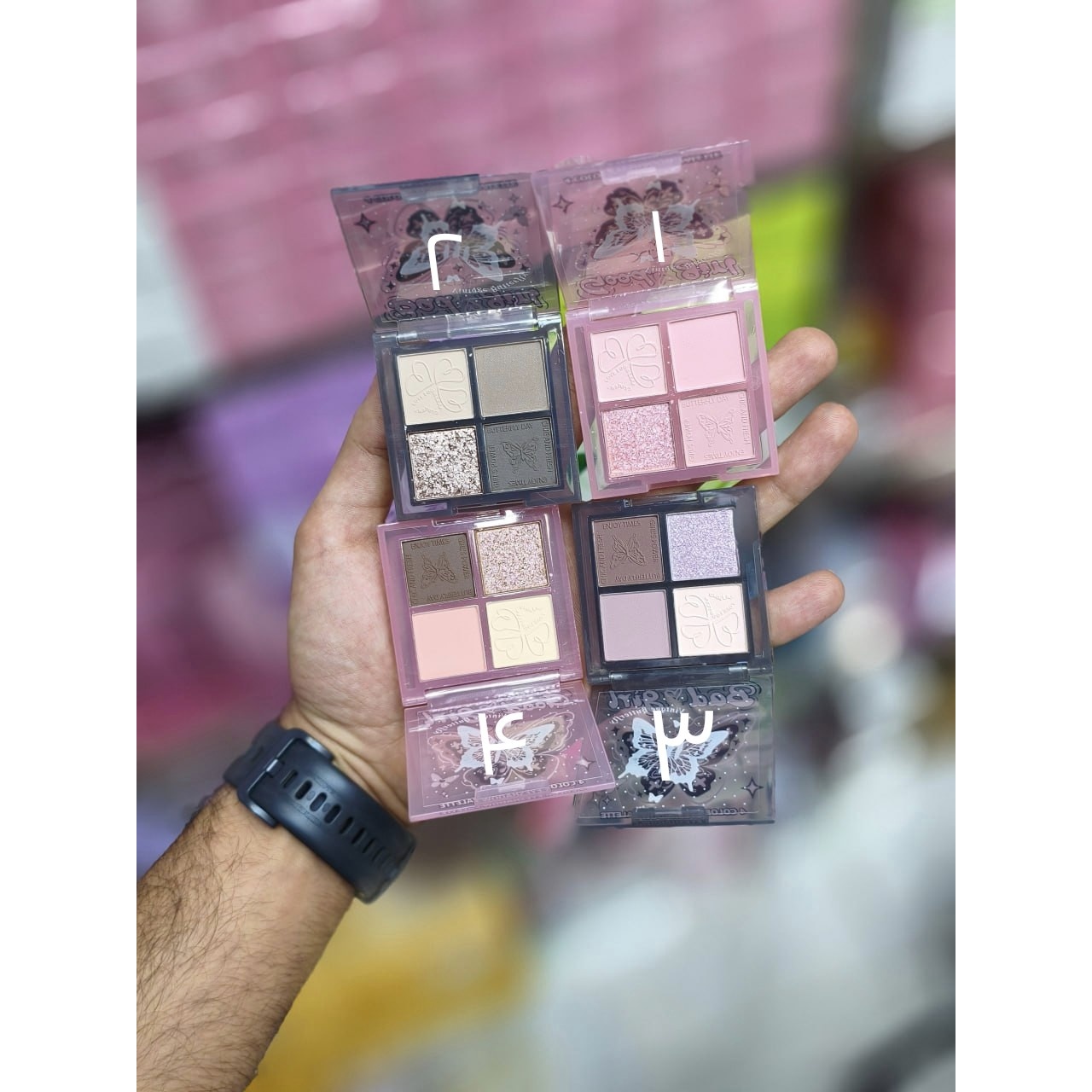 پالت سایه چشم چهار رنگ طرح پروانه