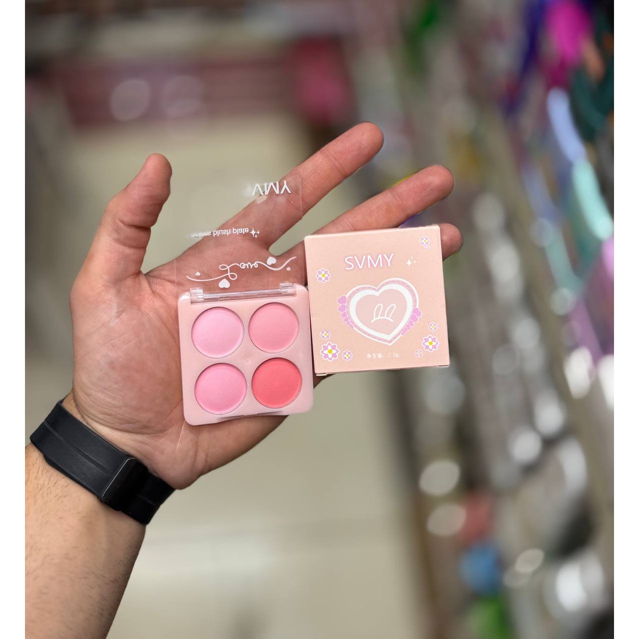 پالت رژگونه چهار رنگ اس وی ام وای