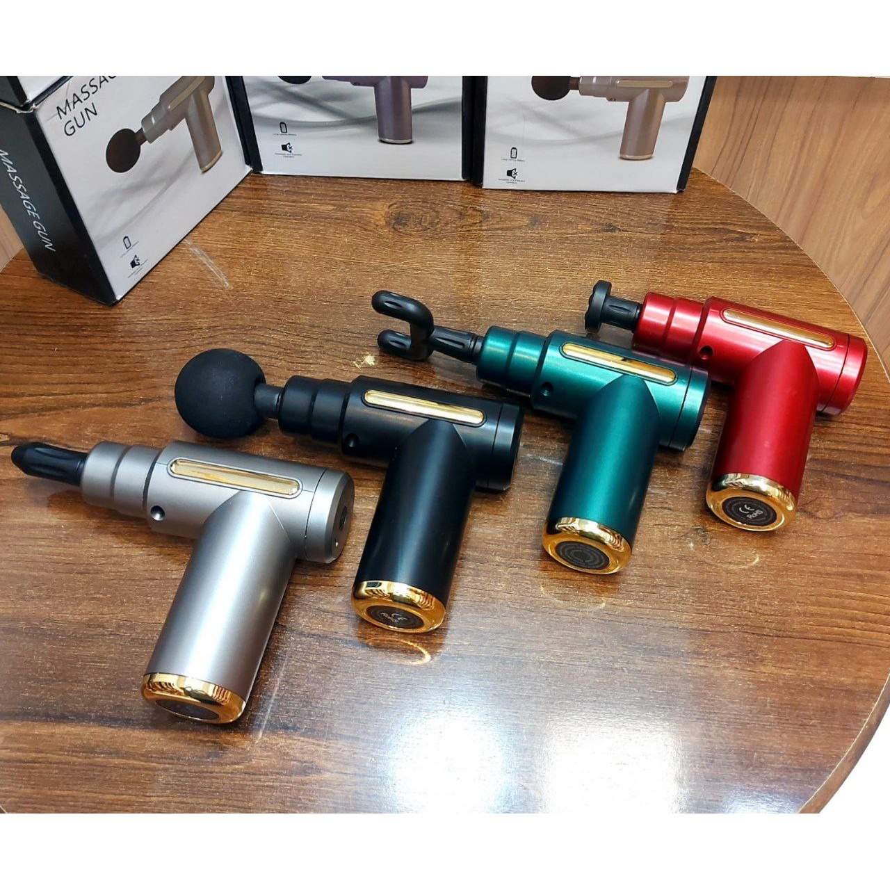 ماساژور تفنگی GUN ماساژور شارژی 6 سرعته با 4 سری ماساژور عضلانی پرقدرت بدون صدا
