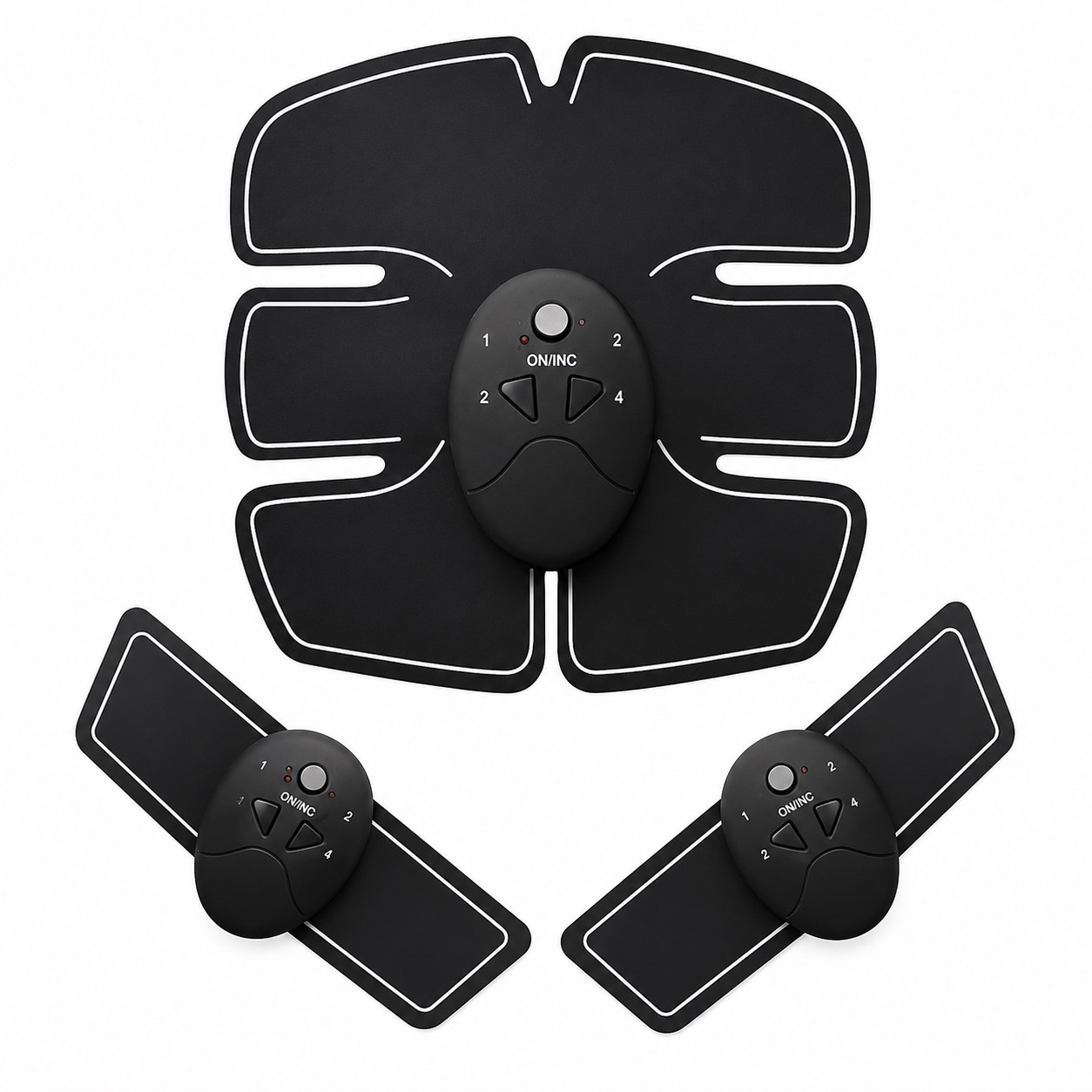 دستگاه عضله ساز، چربی سوز و محرک عضلات EMS مدل Mobile-Gym مجموعه 3 عددی (پد شکم و بازو)