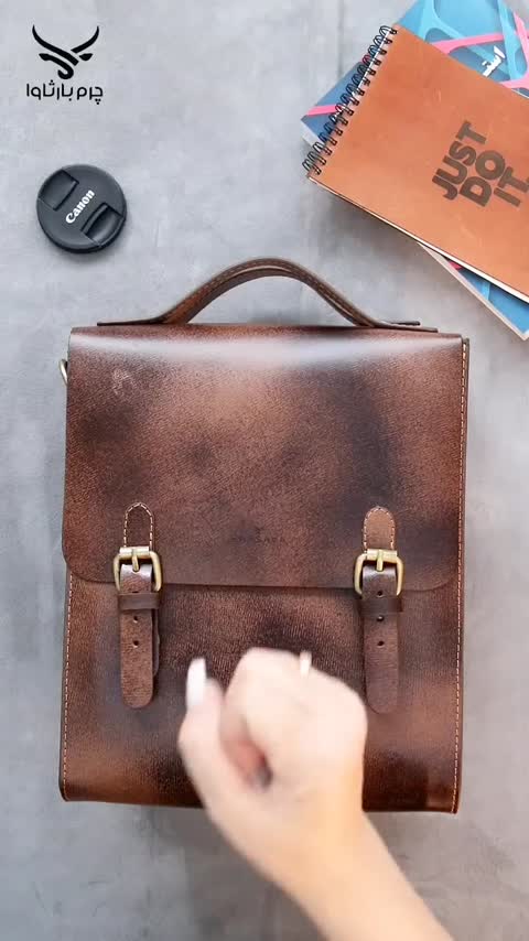 کیف دوشی چرم بارثاوا مدل 1219