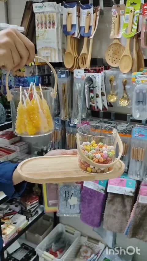 جا یخی پیرکس دسته بامبو کوچک(ارتفاع 10)