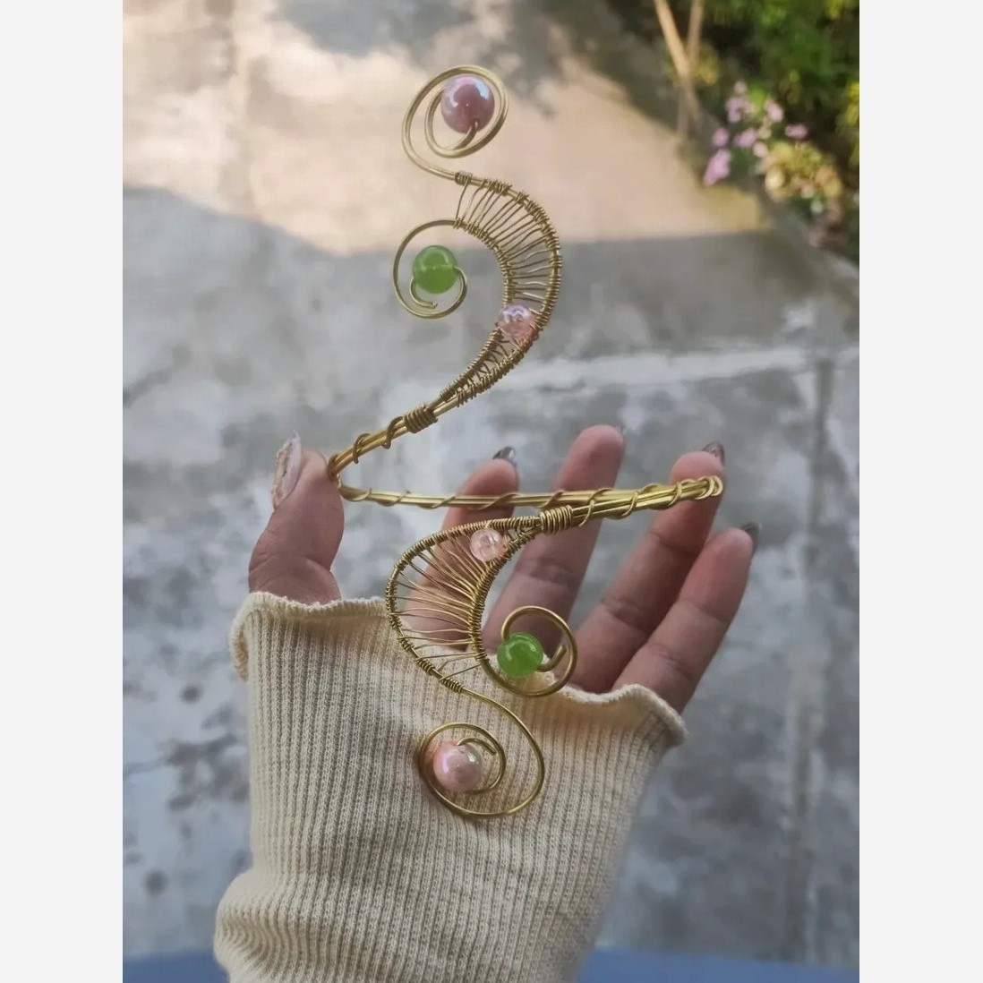 بازوبند 40 ( اکسسوری/ مچ بند/ دستبند/ تاج/ سیمی/ مفتولی/ الف/ الفی/ استیل/ رنگ ثابت/نقره ای /طلایی/ نگین دار/مجلسی/سبز)