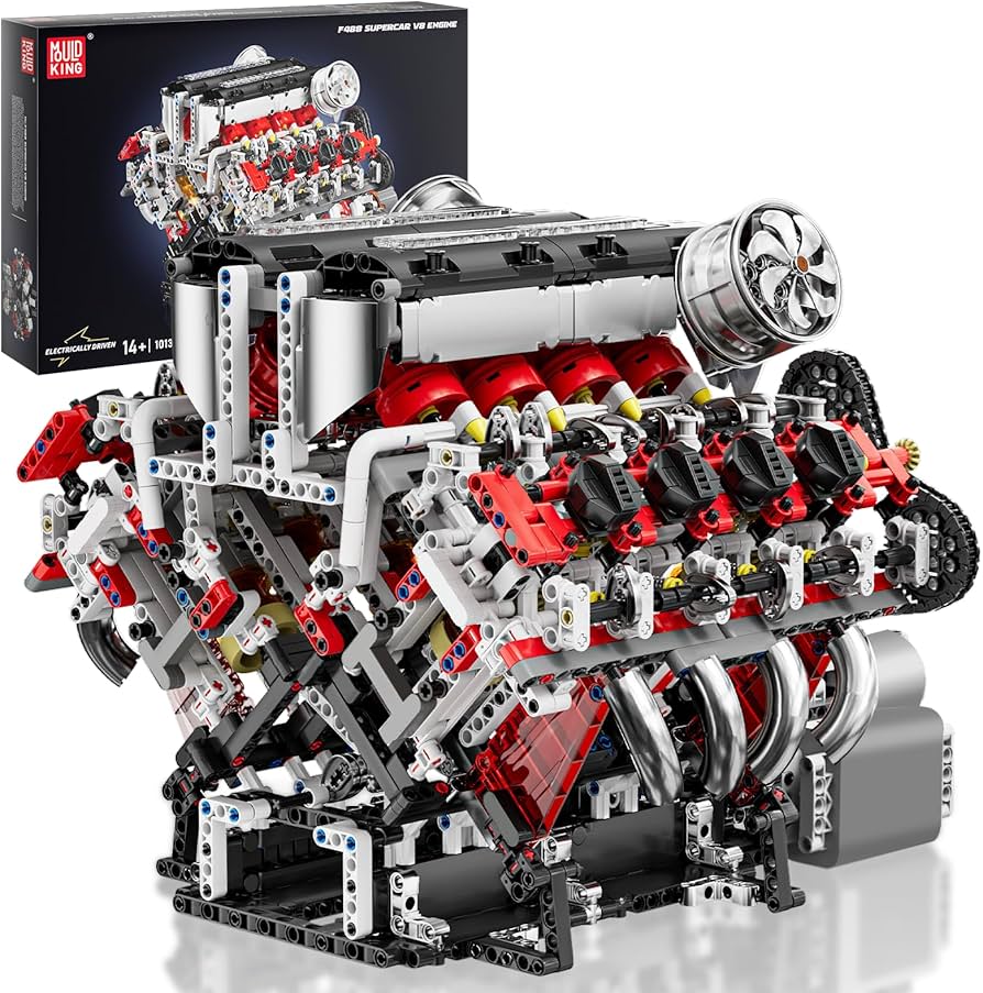 لگو موتور V8 فراری MOULD KING مدل F488 SUPERCAR