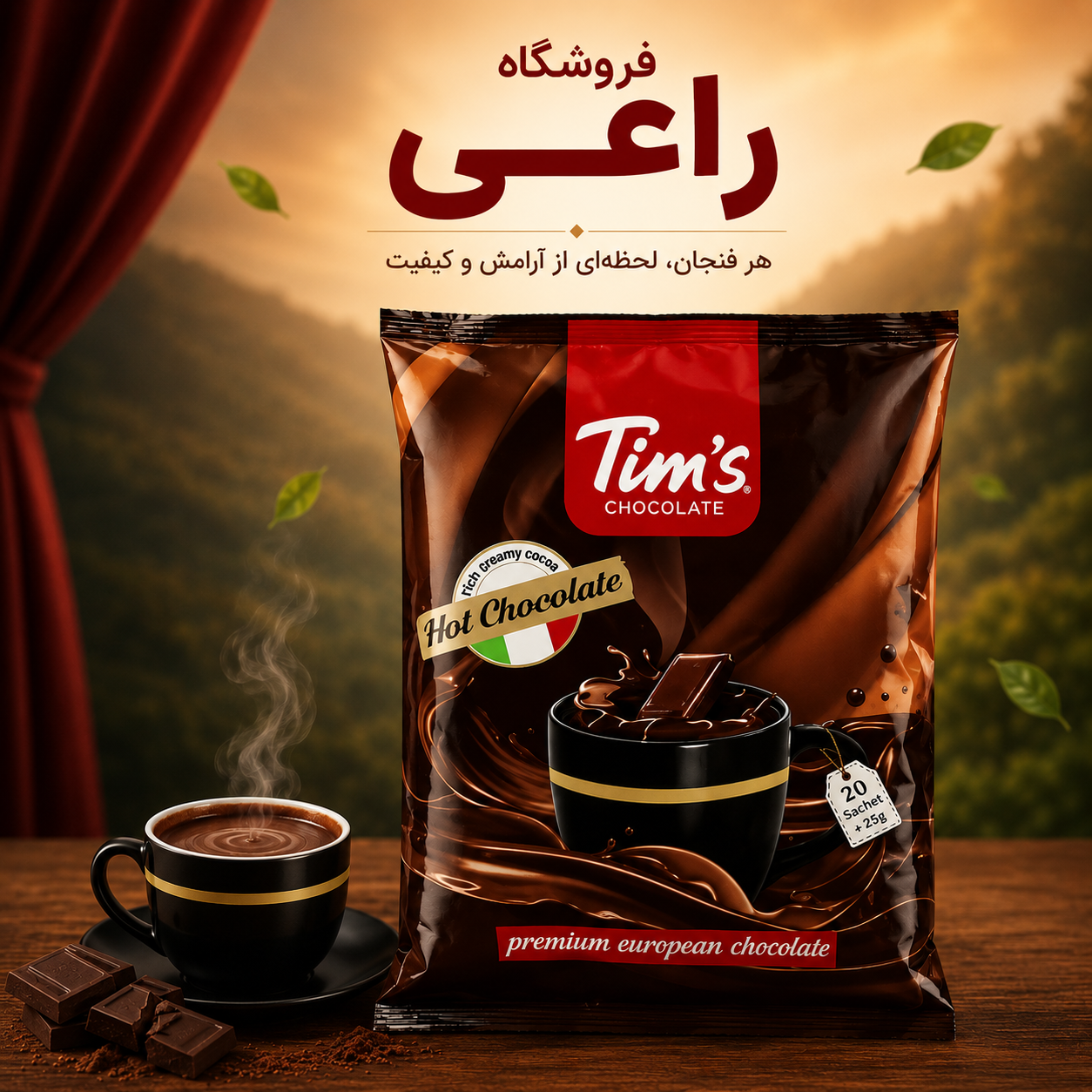 هات چاکلت تیمز بسته 20 عددی