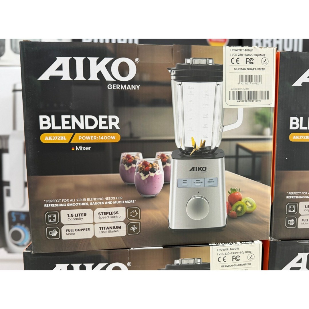 مخلوط کن حرفه ای آیکو مدل AK372BL قدرت 1400 وات همراه با گارانتی و 8 سال خدمات پس از فروش
