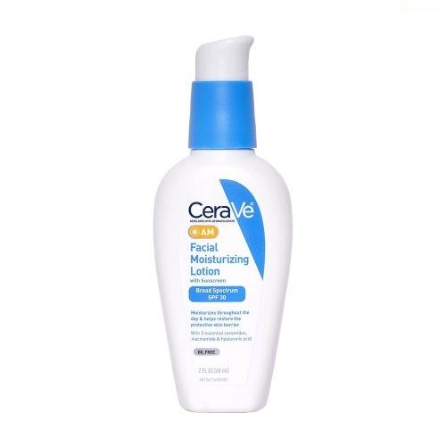 مرطوب کننده اویل فری روز سراوی Cerave مدل Fecial Moisturizing Lotion AM With SPF 30 حجم 89 میل