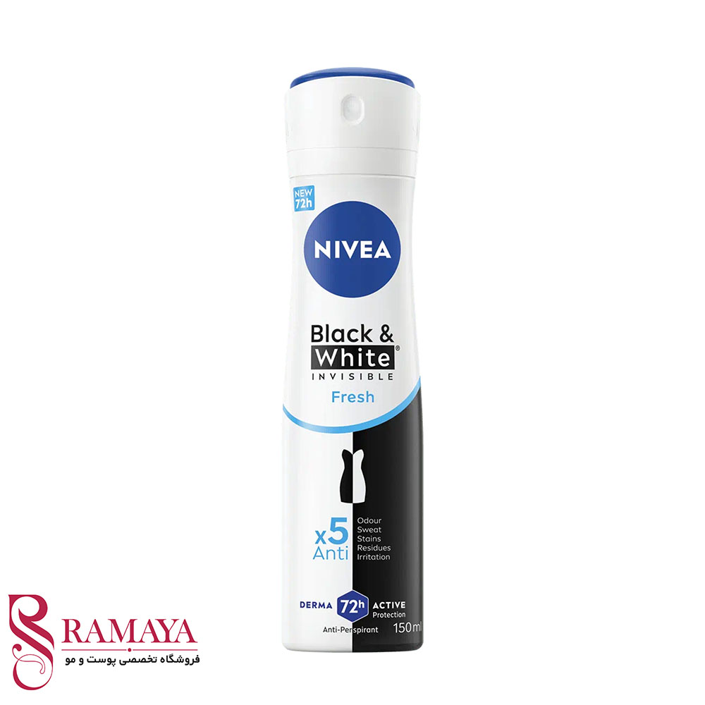 اسپری ضدتعریق مردانه نیوآ مدل black and white fresh