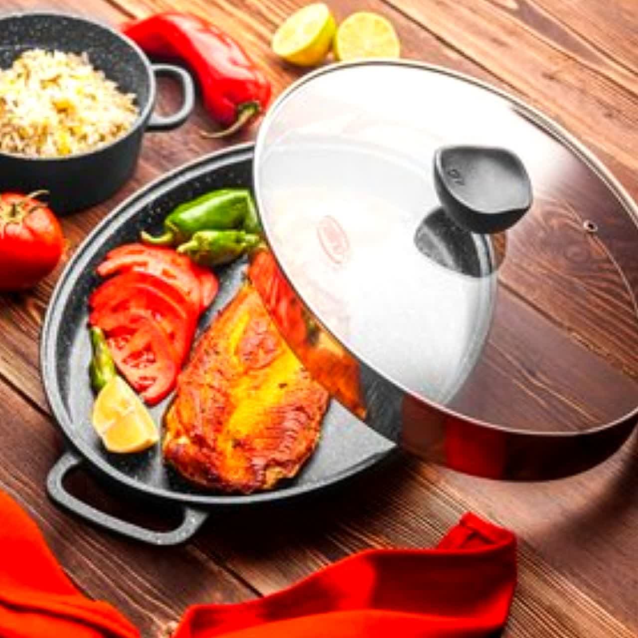 تابه چدنی بیضی متوسط