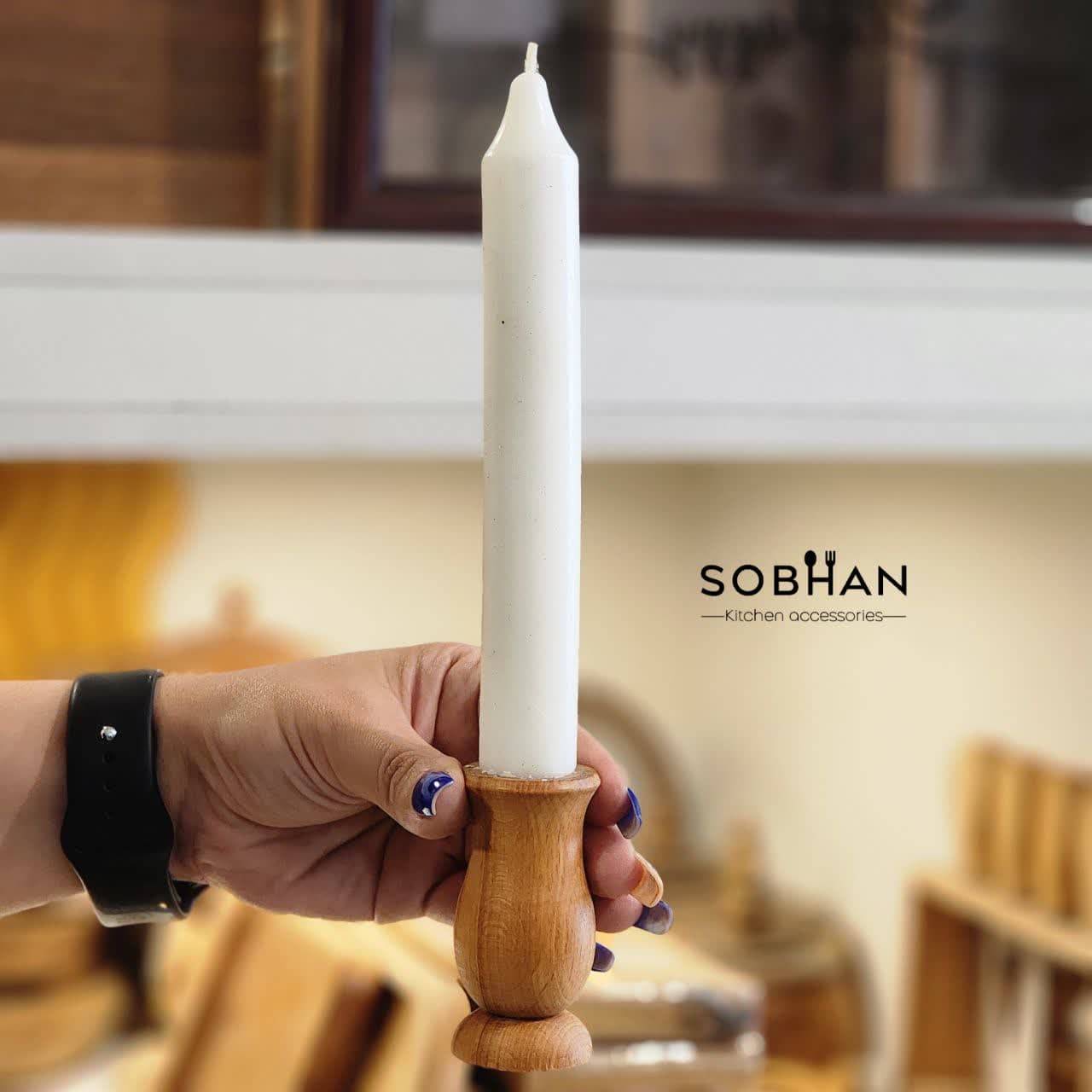 جا خلال دندان و جا شمعی چوبی