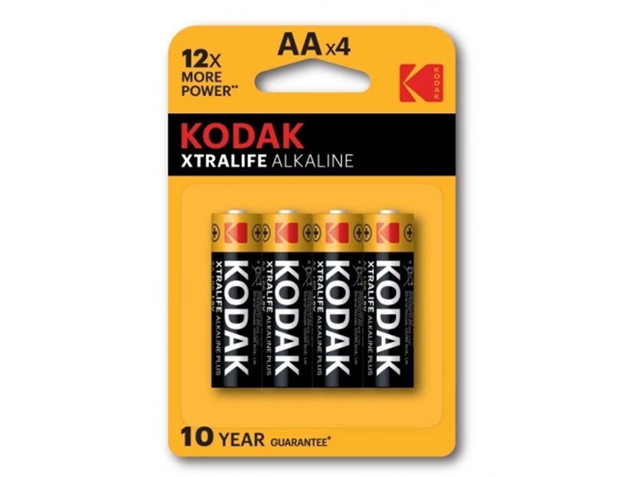 باتری آلکالاین قلمی Kodak Xtralife Alkaline بسته 4 تایی اندازه AA