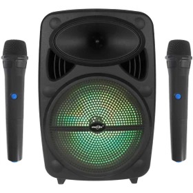 اسپیکر بلوتوثی GTS مدل GTS-2385 سایز 8 اینچ همراه با دو عدد میکروفن