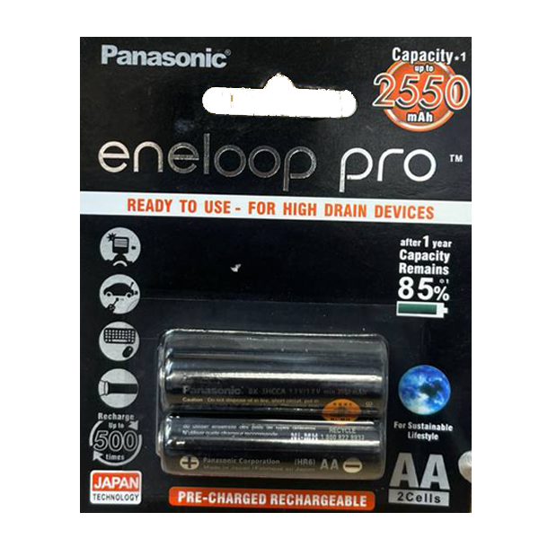 باتری قلمی قابل شارژ پاناسونیک مدل BK-3HCDE Eneloop