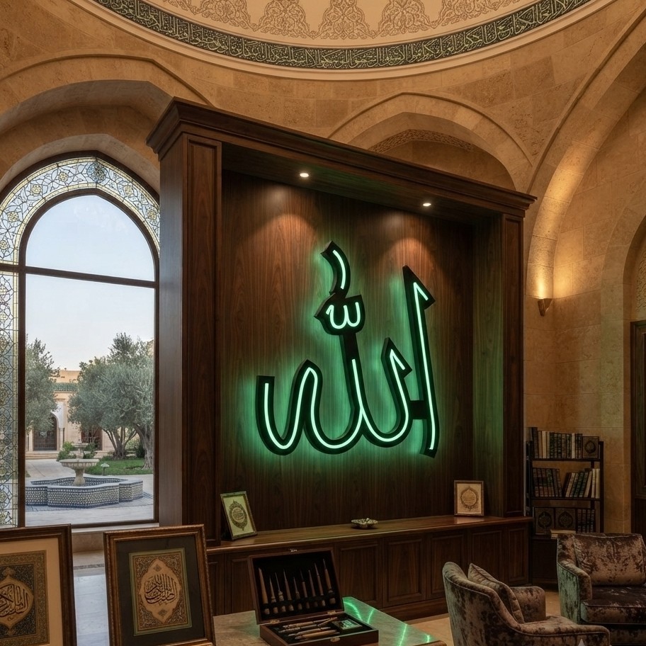 تابلو نئون فلکسی سیلیکون طرح الله