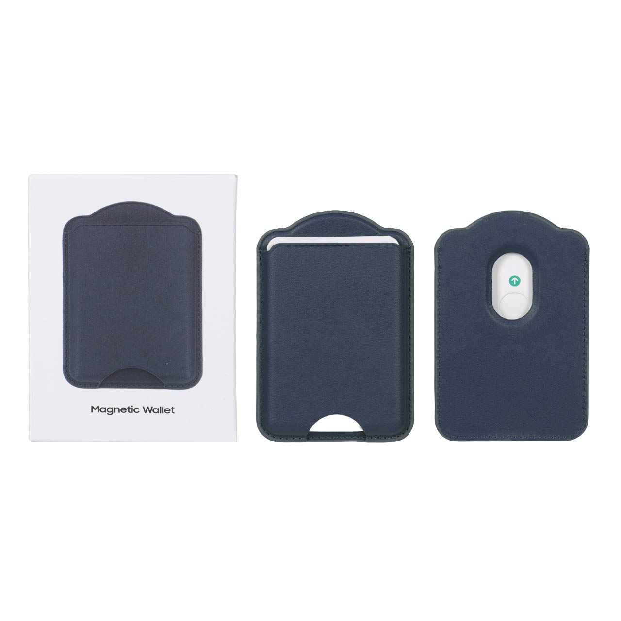 جاکارتی چرمی Magsafe اپل Magnetic Wallet – سرمه ای (پک دار)