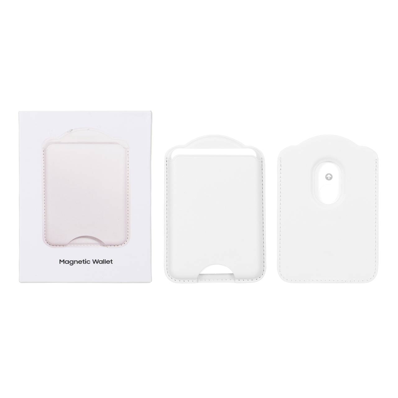 جاکارتی چرمی Magsafe اپل Magnetic Wallet – سفید (پک دار)
