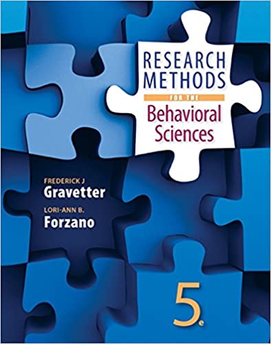 خرید و دانلود نسخه کامل کتاب Research Methods for the Behavioral Sciences (5th Edition) BY Gravetter – Pdf