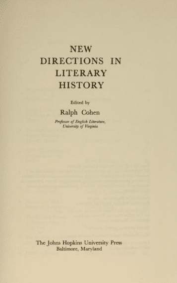 خرید و دانلود نسخه کامل کتاب New directions in literary history – Pdf