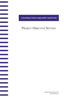 خرید و دانلود نسخه کامل کتاب CII RS12-1 Project Objective Setting (2nd Edition) – PDF